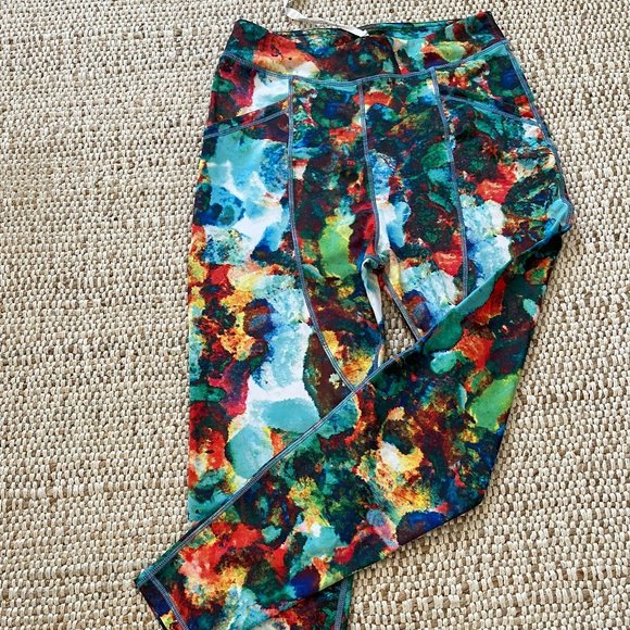 Without Walls Amer Outfitters Pants - Urban Outfitters Without Walls vibrant multi-color tie-dye leggings/Joggers S-P